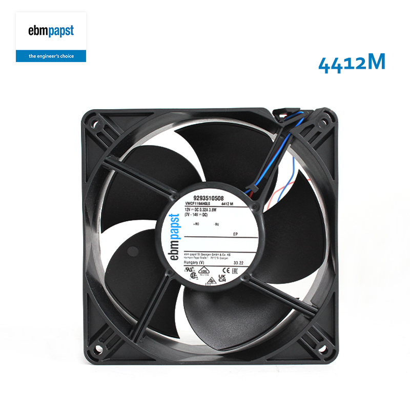 ebmpapst 120x120x38mm industrial axial fan dc axial cooling fan 12038 12V 0.32A 3.8W 4412M