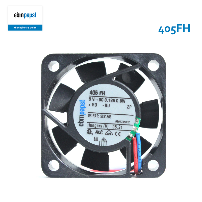 ebmpapst 5v dc fan high speed mini dc fan 40×40×10mm 0.18A 0.9W 405FH