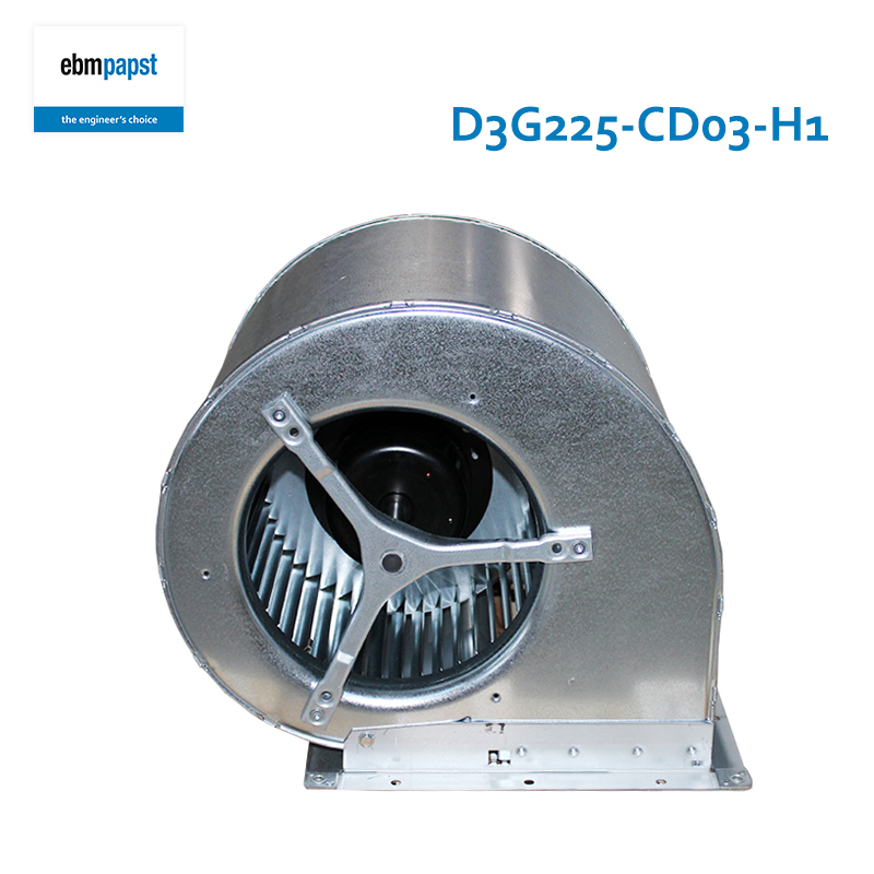 ebmpapst ec blower fan high power blower fan 225mm 200/277V 2.2A 500W D3G225-CD03-H1