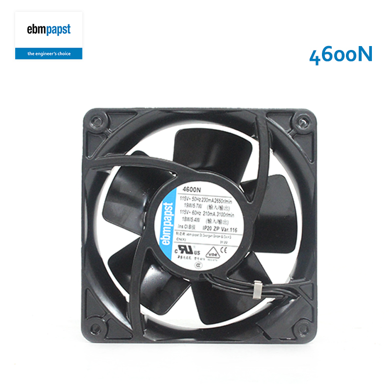ebmpapst 115v ac cooling fan 12038 cooling fan 120×120×38mm 235mA 18W 4600N