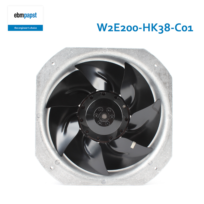 ebmpapst cabinet cooling fan 230v radial cooling fan 225×225×80mm 230V 0.29A 80W W2E200-HK38-C01