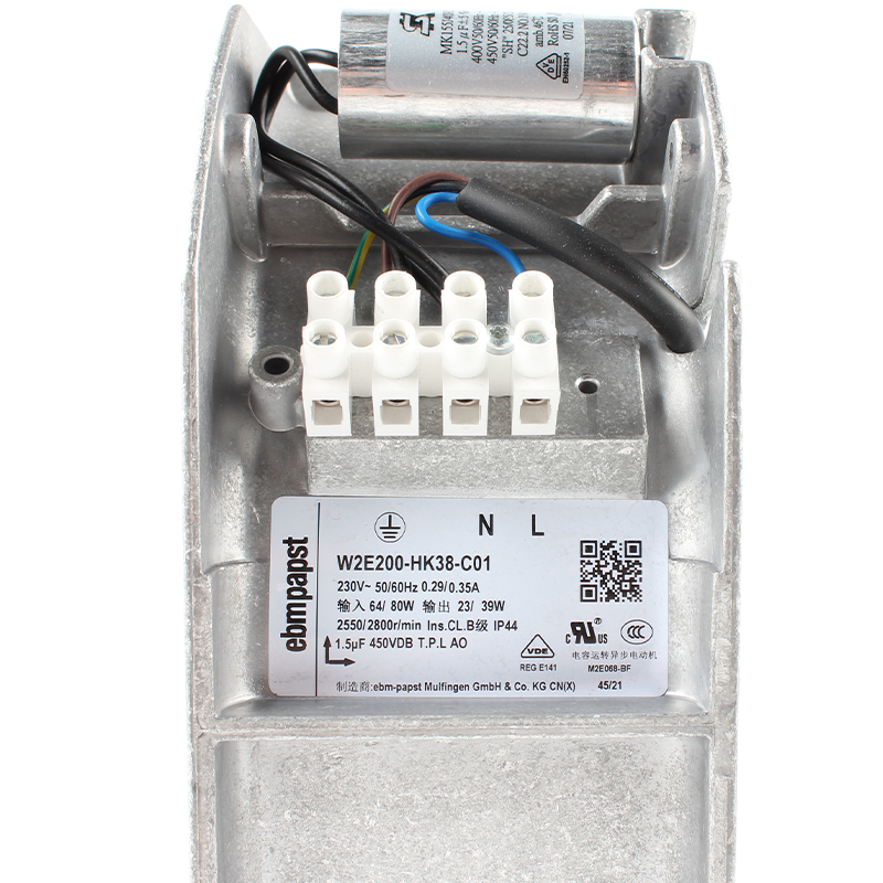 ebmpapst cabinet cooling fan 230v radial cooling fan 225×225×80mm 230V 0.29A 80W W2E200-HK38-C01