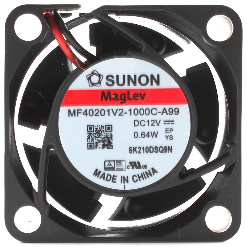 SUNON 40mm dc axial fan industrial cabinet fan 40×40×20mm 12V 45mA 0.64W MF40201V2-1000C-A99