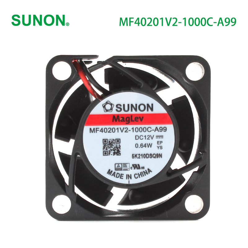 SUNON 40mm dc axial fan industrial cabinet fan 40×40×20mm 12V 45mA 0.64W MF40201V2-1000C-A99