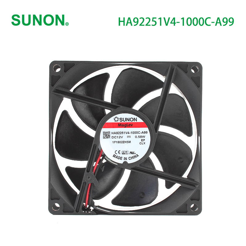 SUNON industri dc fan 9225 dc fan 92×92×25mm 12V 45mA 0.58W HA92251V4-1000C-A99