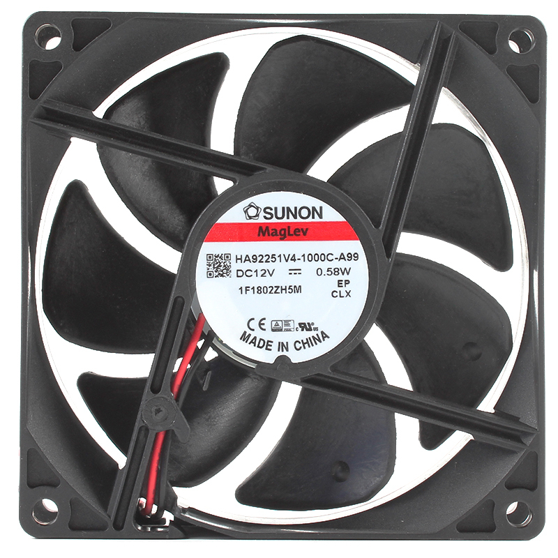SUNON industri dc fan 9225 dc fan 92×92×25mm 12V 45mA 0.58W HA92251V4-1000C-A99