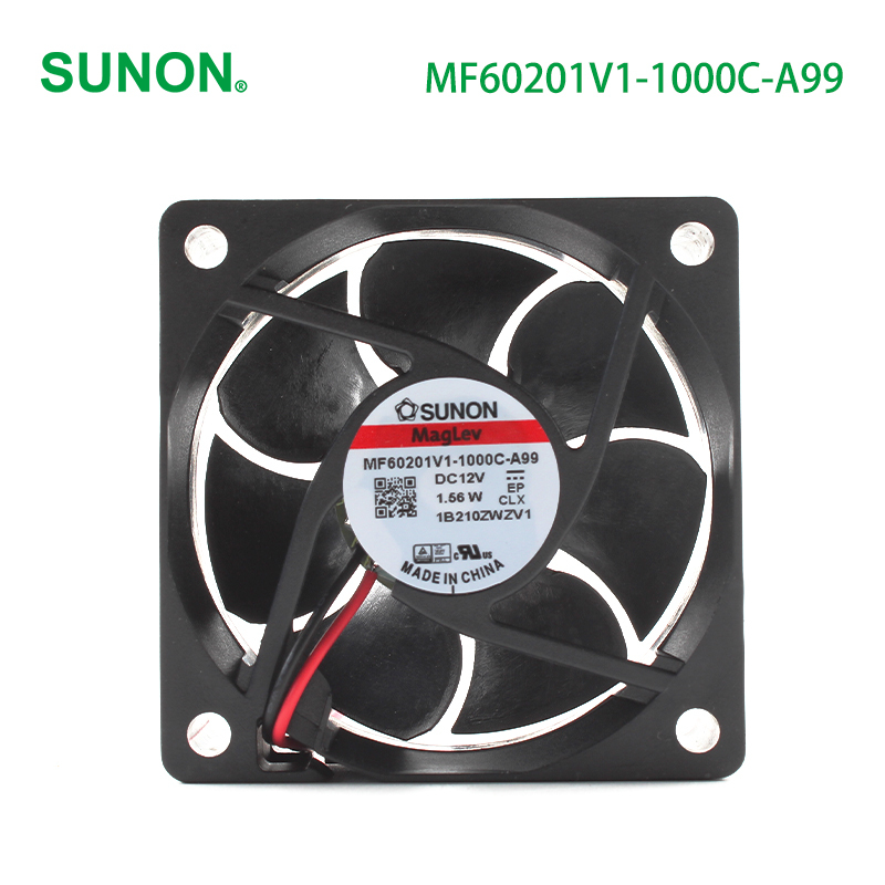 SUNON 12v cooling fan dc 60mm dc axial cooling fan 60×60×20mm 12V 110mA 1.56W MF60201V1-1000C-A99