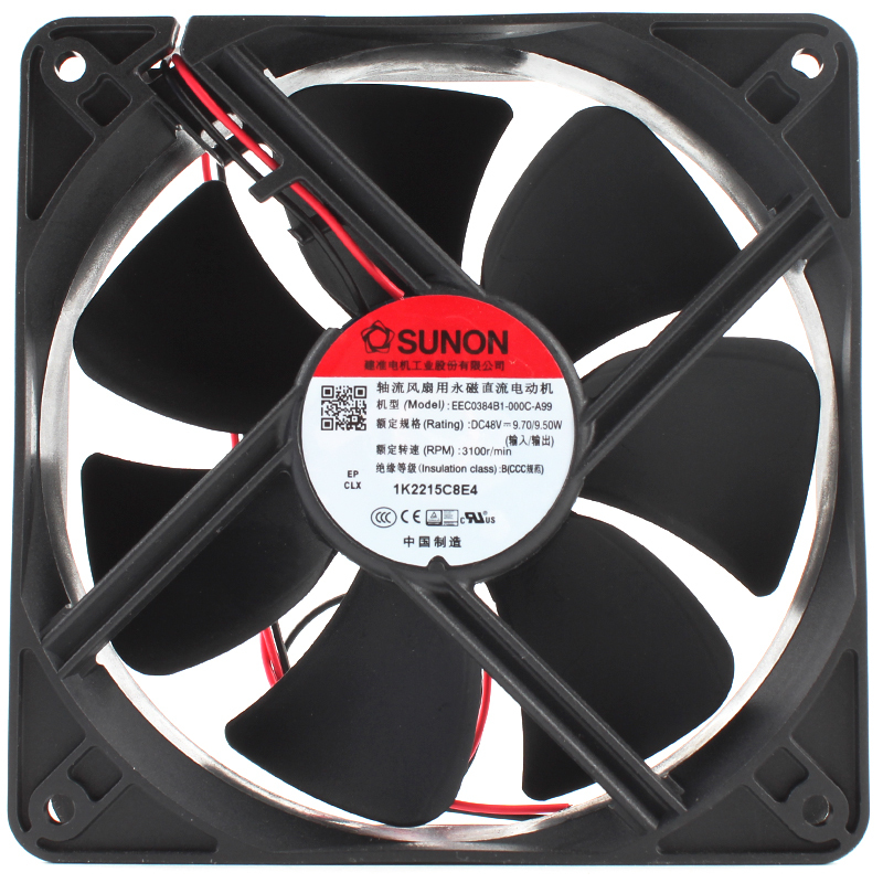 SUNON 48v dc fan 120x38mm dc axial flow fan 12038 0.203A 9.7W EEC0384B1-000C-A99