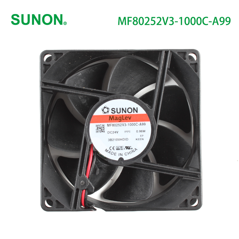SUNON dc 24v cooling fan quiet cooling fan 80×80×25mm 40mA 0.96W MF80252V3-1000C-A99