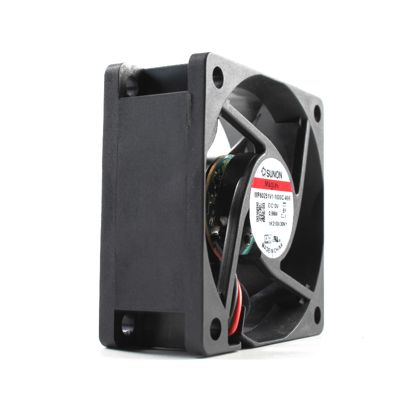 SUNON 60mm dc axial cooling fan server cooling fan 60×60×25mm 12V 75mA 0.96W MF60251V1-1000C-A99