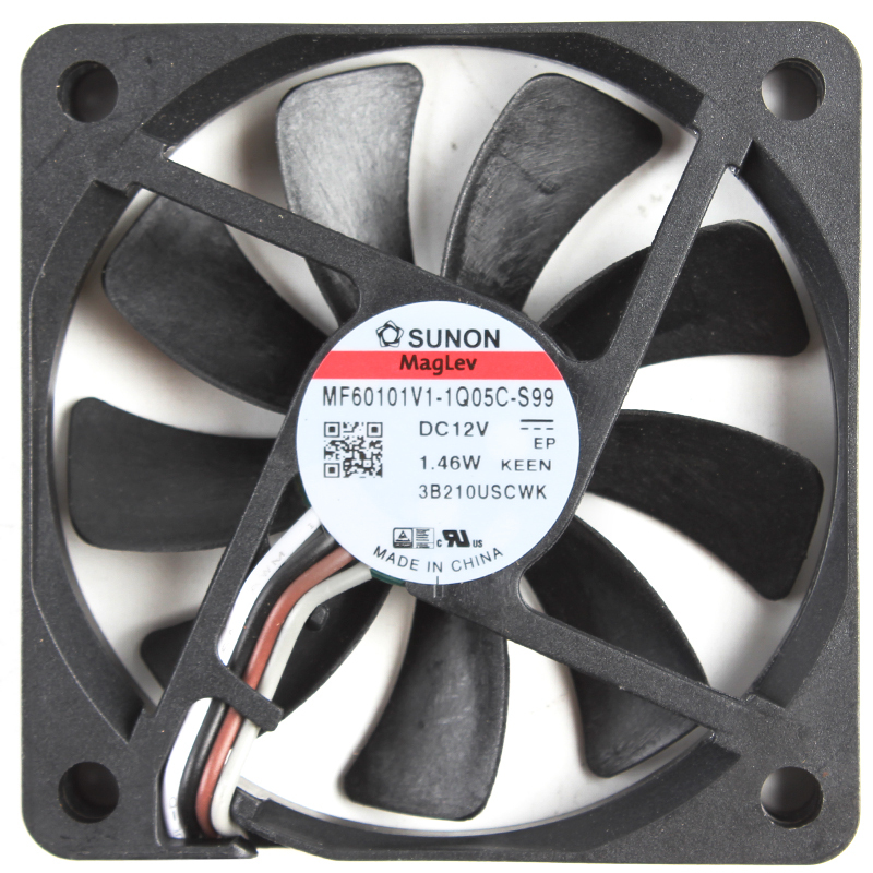 SUNON dc 12v cooling fan cabinet cooling fan 60×60×10mm 1.46W MF60101V1-1Q05C-S99