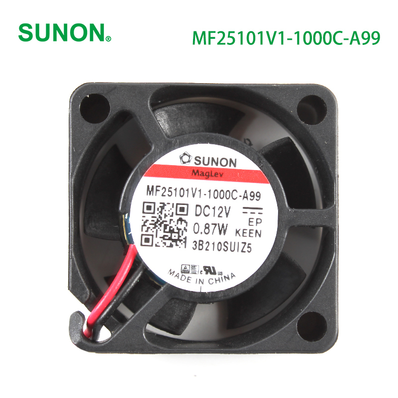 SUNON cooling silent fan 12v axial cooling fan 25×25×10mm 50mA 0.87W MF25101V1-1000C-A99