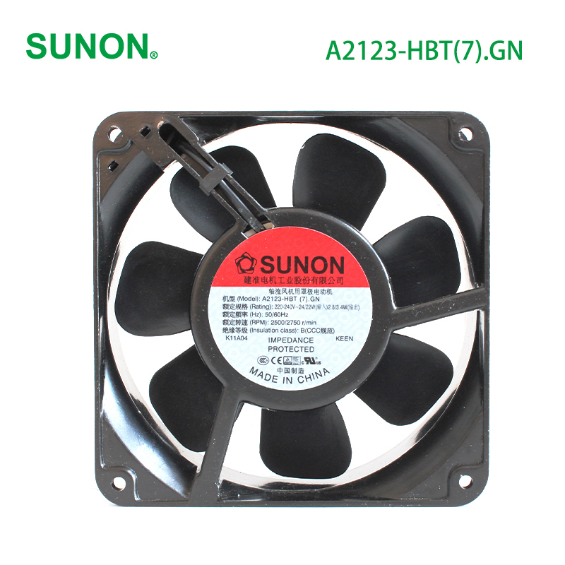 SUNON ac axial fan cooling 12038 220v cooling fan 120×120×38mm 24/22W A2123-HBT(7).GN