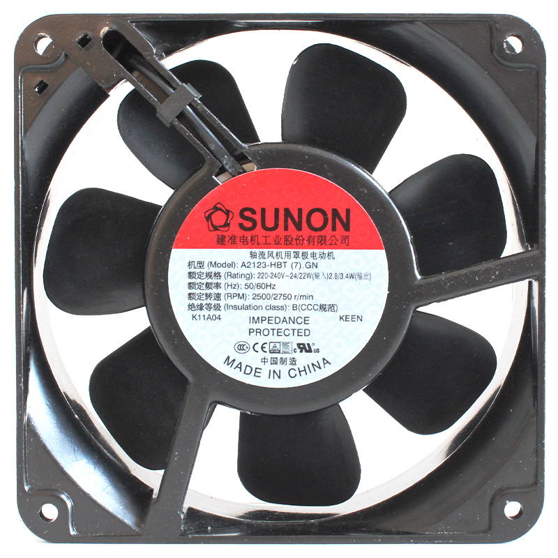 SUNON ac axial fan cooling 12038 220v cooling fan 120×120×38mm 24/22W A2123-HBT(7).GN