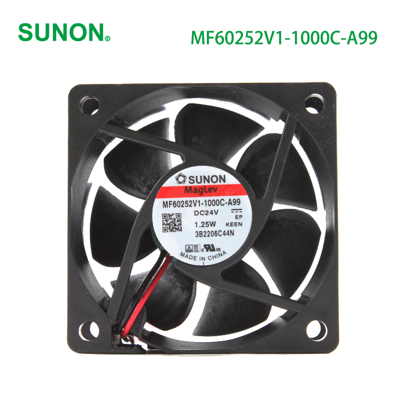 SUNON brushless fan dc motor small dc fan 60×60×25mm 24V 50mA 1.25W MF60252V1-1000C-A99