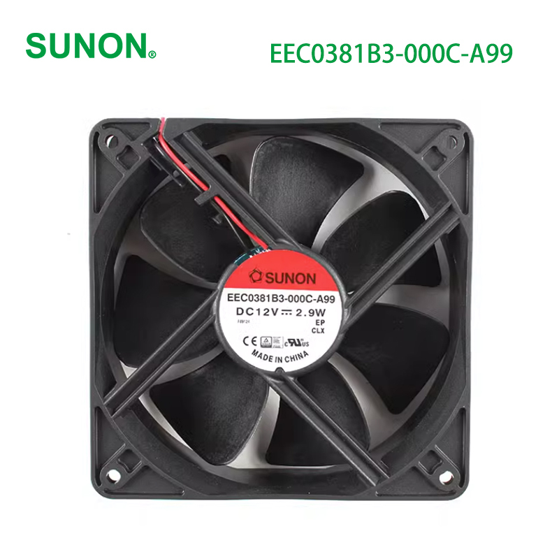 SUNON 120mm 12v cooling fan axial dc fan 120×120×38mm 241mA 2.9W EEC0381B3-000C-A99
