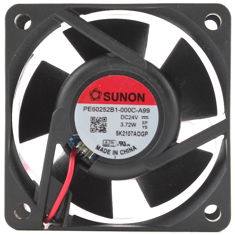 SUNON axial fan for industrial ball bearing dc fan 60×60×25mm 24V 0.155A 3.72W PE60252B1-000C-A99