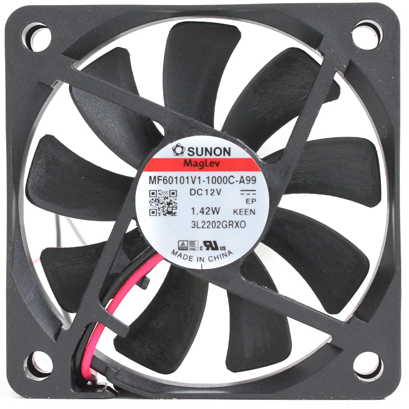 SUNON cooling fans for pc dc brushless fan 12v 60×60×10mm 108mA 1.42W MF60101V1-1000C-A99