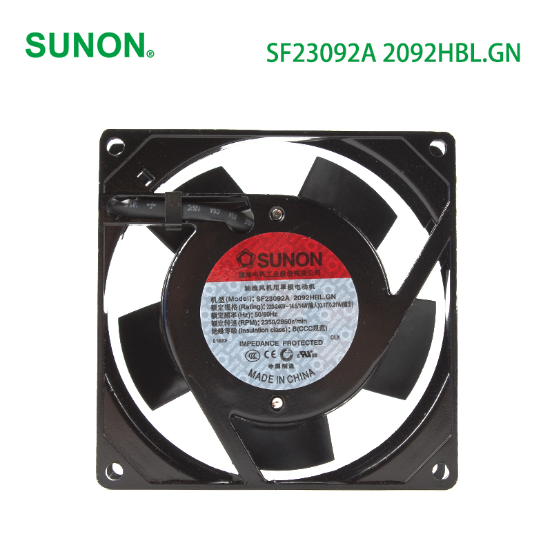 SUNON ac industrial fan 90mm ac fan 92×92×25mm 220/240V 0.07A 14.5/14W SF23092A 2092HBL.GN
