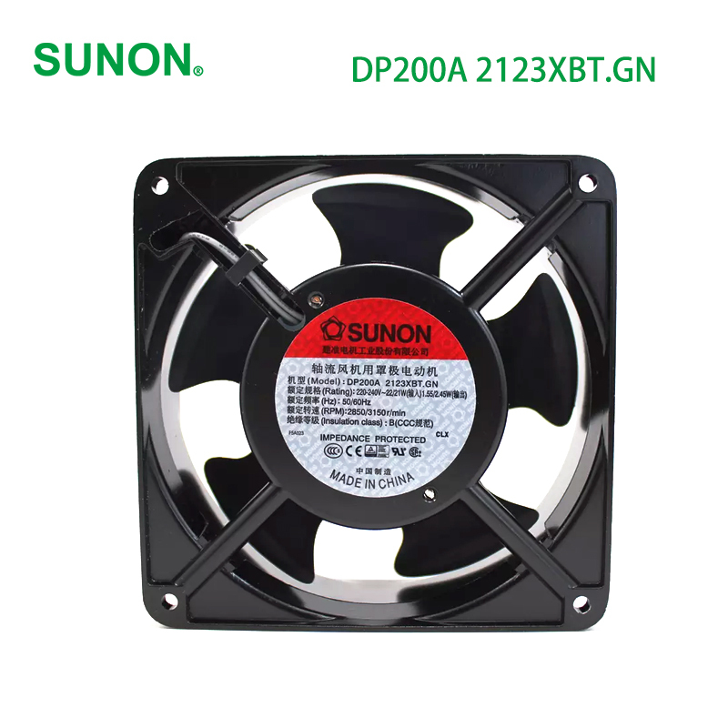 SUNON low noise cooling fan 220v ac fan 120×120×38mm 220/240V 0.10A 22/21W DP200A 2123XBT.GN