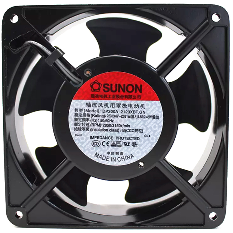 SUNON low noise cooling fan 220v ac fan 120×120×38mm 220/240V 0.10A 22/21W DP200A 2123XBT.GN
