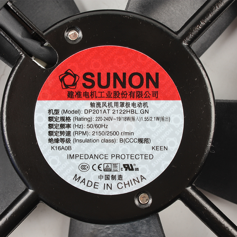 SUNON ac axial flow fans industrial cooling fans 120×120×25mm 220/240V 0.09A 19/18W DP201AT 2122HBL.GN