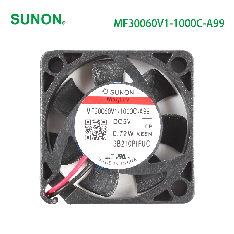 SUNON 30mm cooling fan 5v dc cooling fan 30×30×6mm 112mA 0.72W MF30060V1-1000C-A99