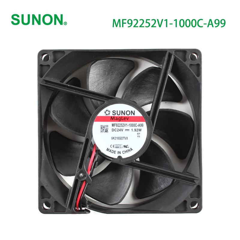 SUNON dc radial fan 24v dc brushless fan 92×92×25mm 75mA 1.92W MF92252V1-1000C-A99