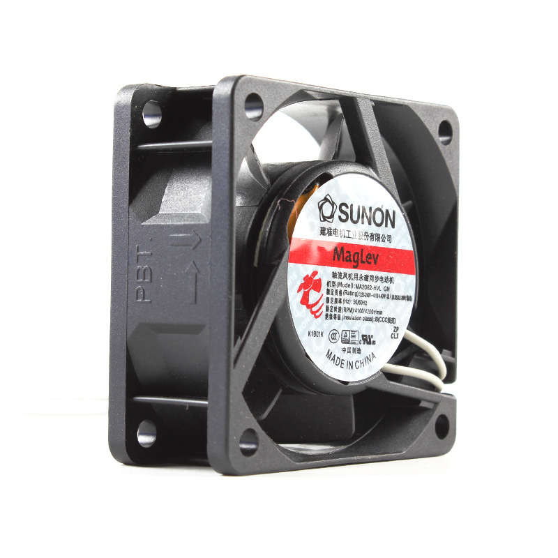 SUNON small ac fan 60x60x25mm 6025 ac cooler axial fan 220-240V 0.198/0.211A MA2062-HVL GN