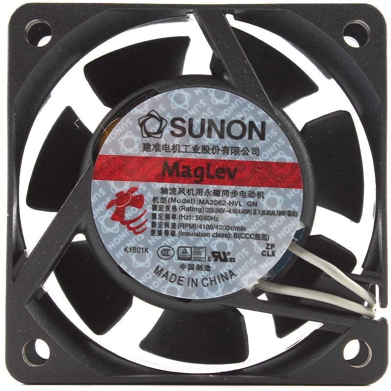 SUNON small ac fan 60x60x25mm 6025 ac cooler axial fan 220-240V 0.198/0.211A MA2062-HVL GN