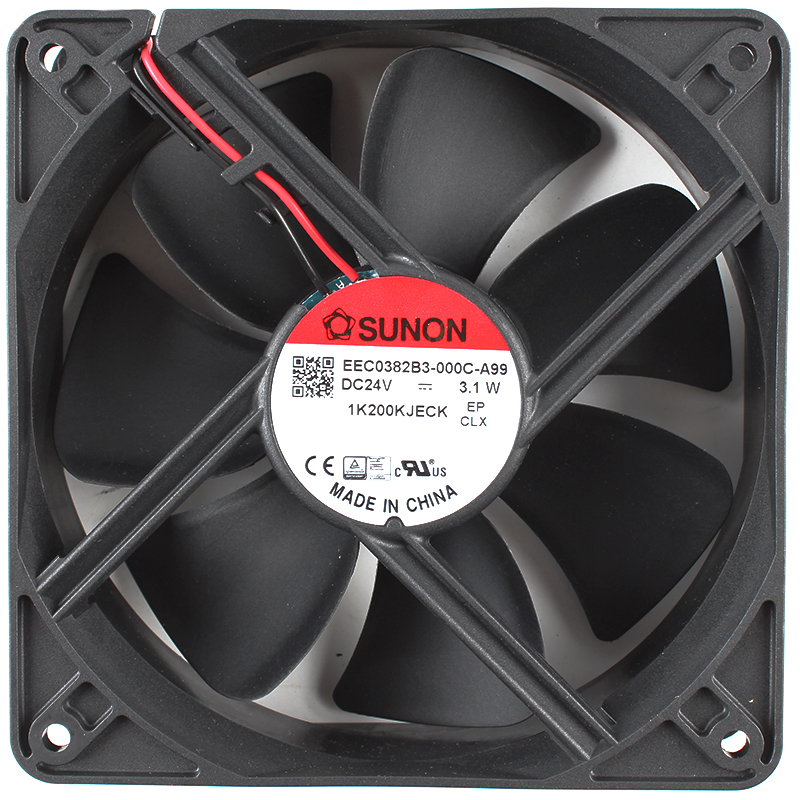 SUNON cooling fans for pc dc 24v cooling fan 120×120×38mm 130mA 3.1W EEC0382B3-000C-A99