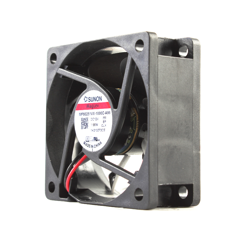 SUNON plastic cooling fan 60mm dc axial cooling fan 60×60×25mm 12V 0.13A 1.5W MF60251VX-1000C-A99