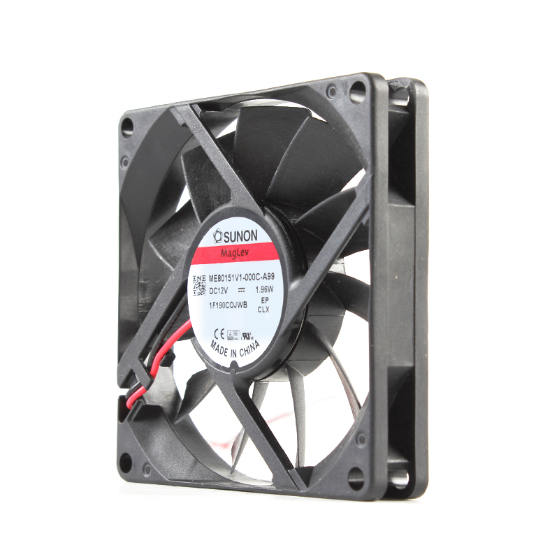 SUNON low noise cooling fan dc 12v cooling fan 80×80×15mm 0.163A 1.96W ME80151V1-000C-A99