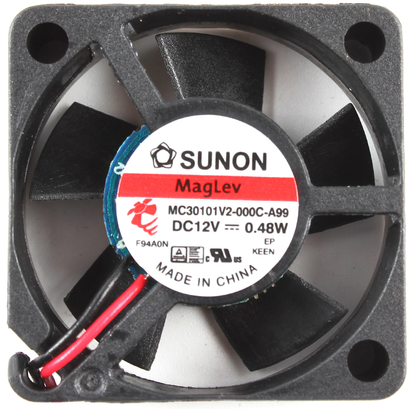 SUNON mini cooling fan 30*30*10mm square cooling fan 3010 12V 0.04A 0.48W MC30101V2-000C-A99