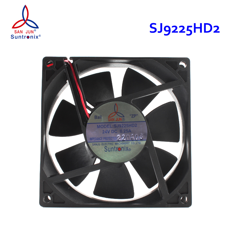 SANJUN radiator cooling fan 92mm cooling fan 92×92×25mm 24V 0.25A SJ9225HD2