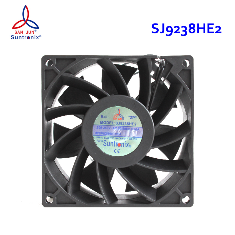 SANJUN low noise cooling fan 92mm cooling fan 92×92×38mm 200-240V 0.26A SJ9238HE2