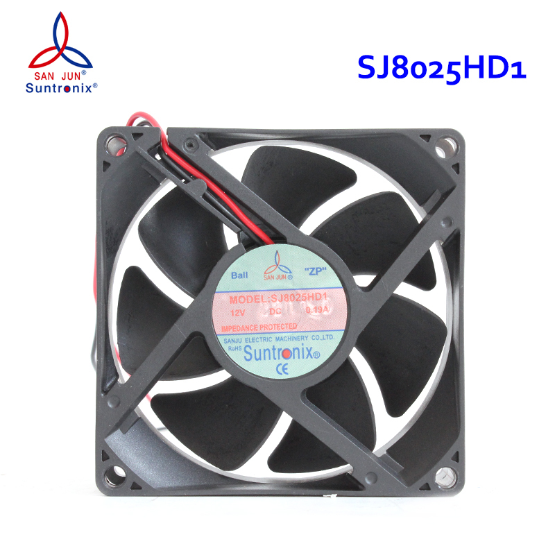 SANJUN square cooling fan dc 24v cooling fan 80×80×25mm 0.19A SJ8025HD1