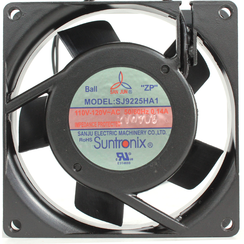SANJUN freezer ac fan 90mm ac fan 92×92×25mm 110-120V 0.14A 12W SJ9225HA1