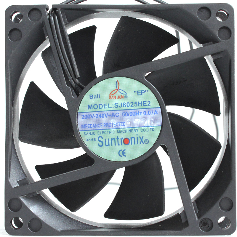SANJUN axial ec fan cabinet cooling fan 80×80×25mm 220-240V 0.07A SJ8025HE2