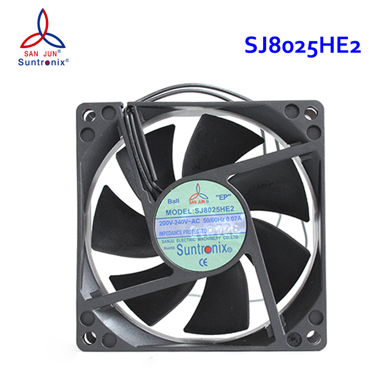 SANJUN axial ec fan cabinet cooling fan 80×80×25mm 220-240V 0.07A SJ8025HE2