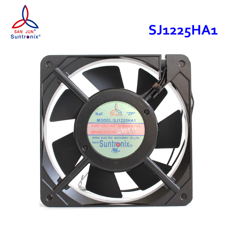 Suntronix ac axial blower fan for industrial 120mm 110v ac fan 120×120×25mm 110/120V 0.18A 18/11W SJ1225HA1