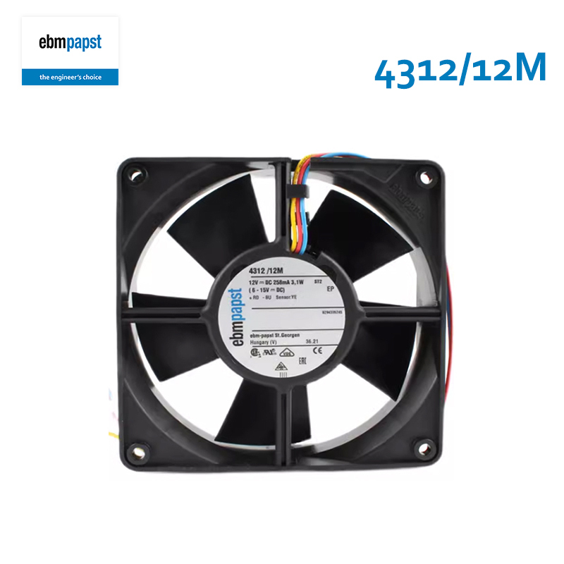 ebmpapst 4312/12M 12032 120*120*32mm 12V DC 3.1W 3200rpm cooling fan axial flow fans for electrical cabinet