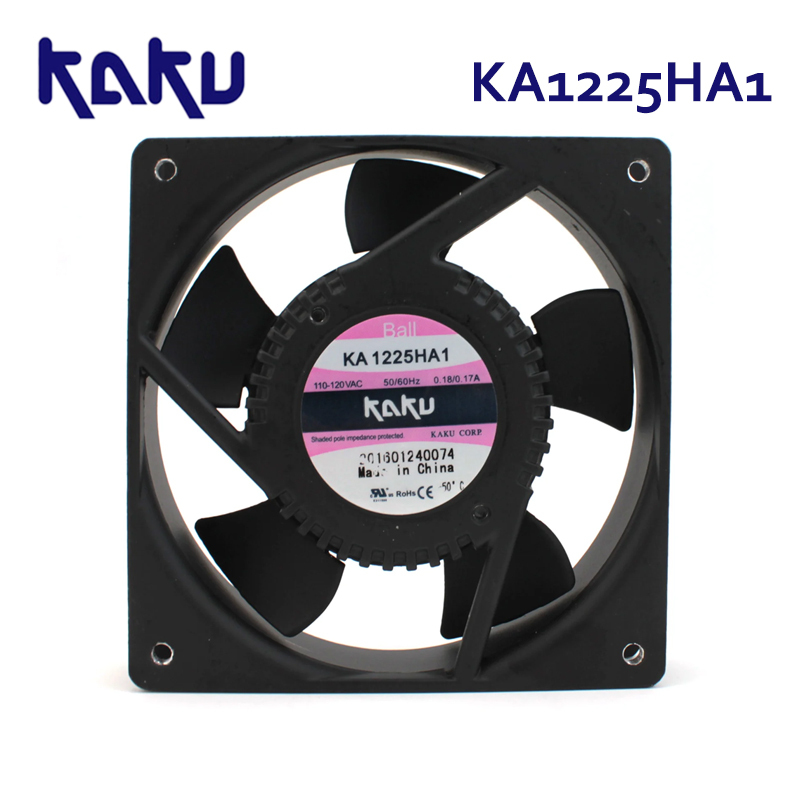 KAKU KA1225HA1 110V 0.18A/0.17A ball bearing cooling fan 12cm waterproof fan Ventilation cooling fans for chassis and cabinets