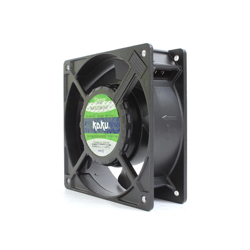 KAKU 12038 380V electric cabinet cooling fan manufacturer 380V axial flow fan oil containing IP55 waterproof all metal dispersing   cooling fan KA1238HA3