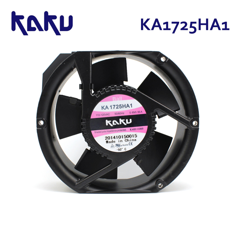 KAKU 17251 AC110V 0.65A  Ball cooling Fan all metal high-temperature resistant cabinet equipment cooling fan KA1725HA1