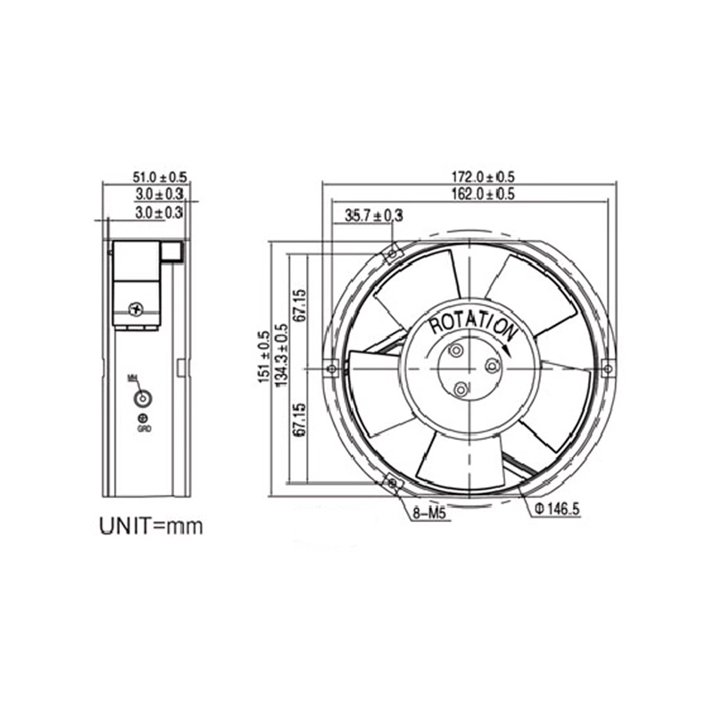 KAKU KA1725HA1 AC110V 0.40A SLEEVE 17251 all metal fan distribution cabinet fan brand new original in stock