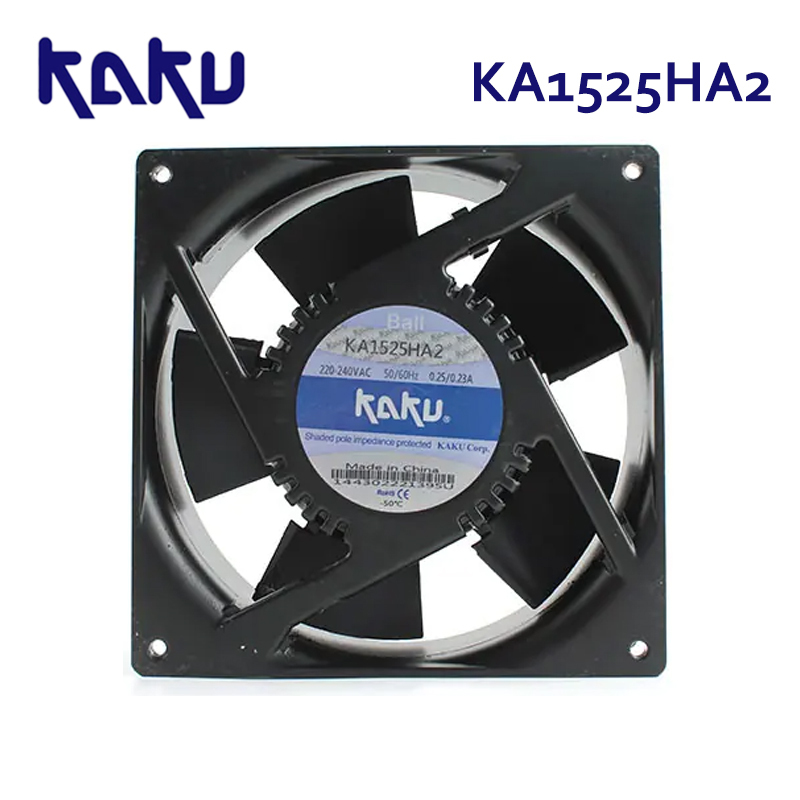 Original genuine KAKU KA1525HA2 220V 15051 large air volume industrial fan small waterproof fan manufacturer direct sales specifications and models complete