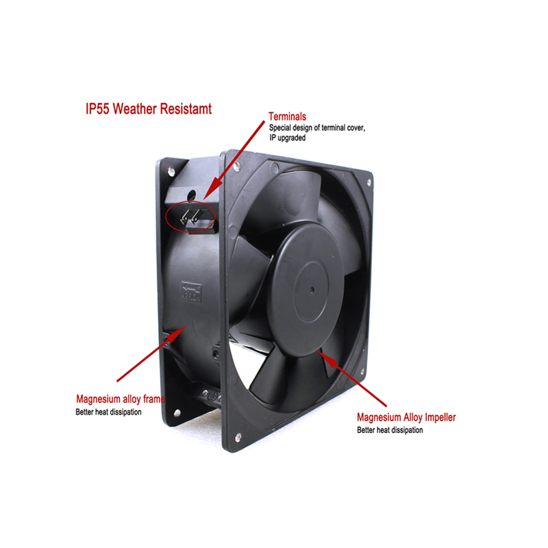 KAKU KA1525HA2 220V 0.18A/0.15A ball bearing metal fan blade waterproof fan  brand new original stock