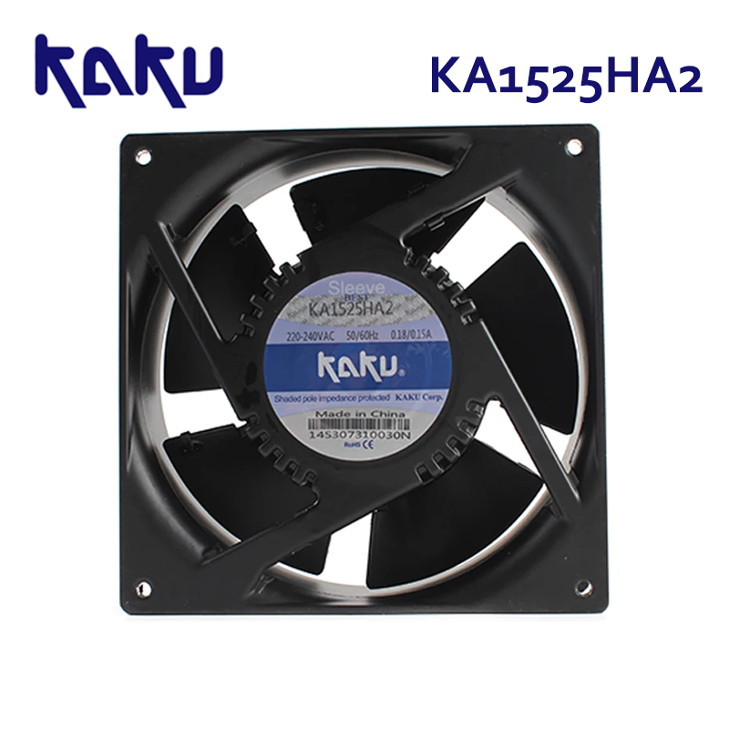 KAKU 15050 220-240V waterproof chassis industrial fan  15cm axial flow fan metal fan blade oil bearing KA1525HA2