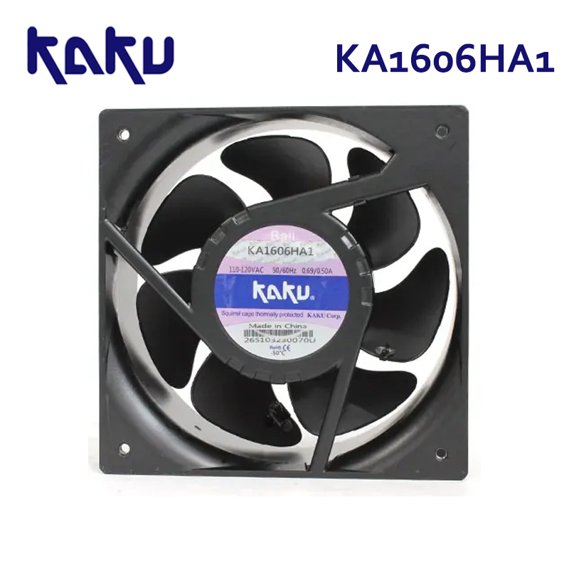 KAKU KA1606HA1 AC110v-120v IP55 dustproof and waterproof axial flow fan ball axial flow AC fan brand new original stock
